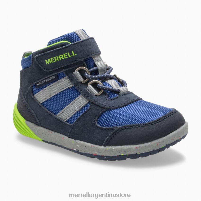 niños zapatos azul marino/verde NL2ZZ1459 Merrell bare steps ridge jr excursionista (ml262608)