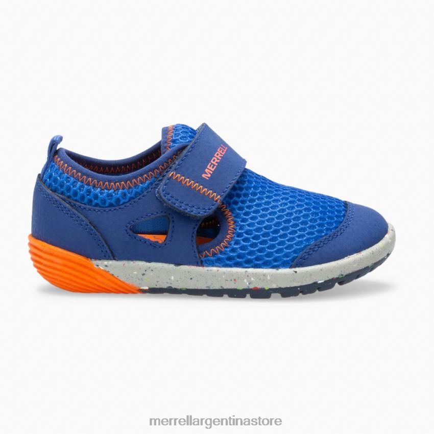 niños zapatos azul/naranja NL2ZZ1396 Merrell zapatillas bare steps h2o (ml260875)