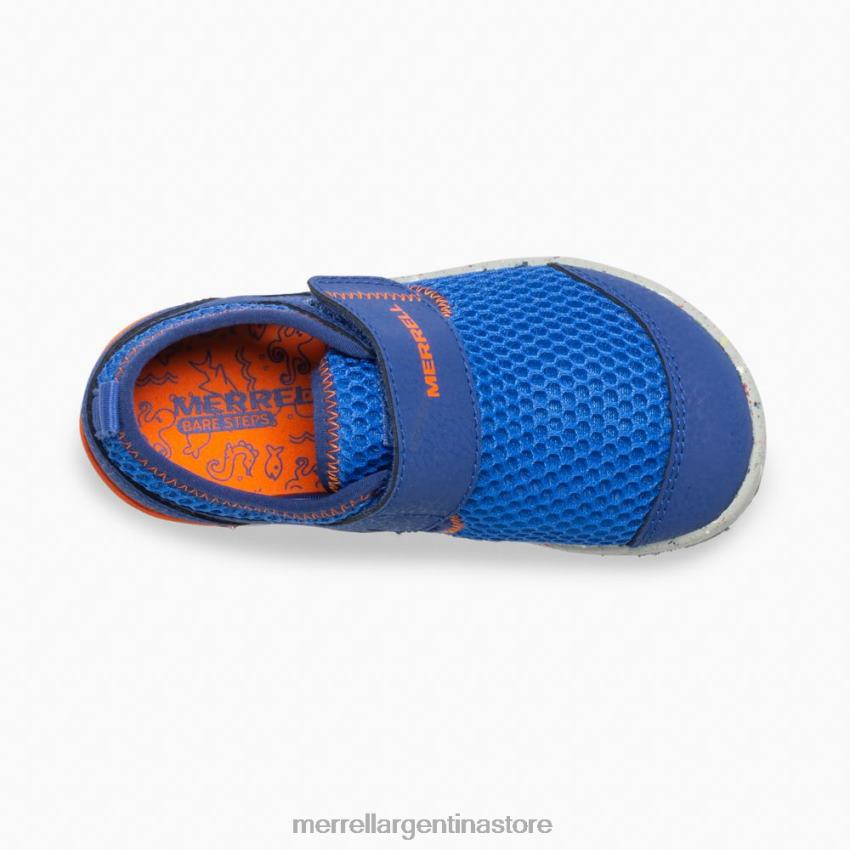 niños zapatos azul/naranja NL2ZZ1396 Merrell zapatillas bare steps h2o (ml260875)