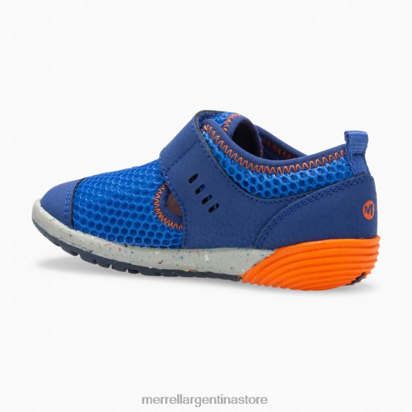niños zapatos azul/naranja NL2ZZ1396 Merrell zapatillas bare steps h2o (ml260875)