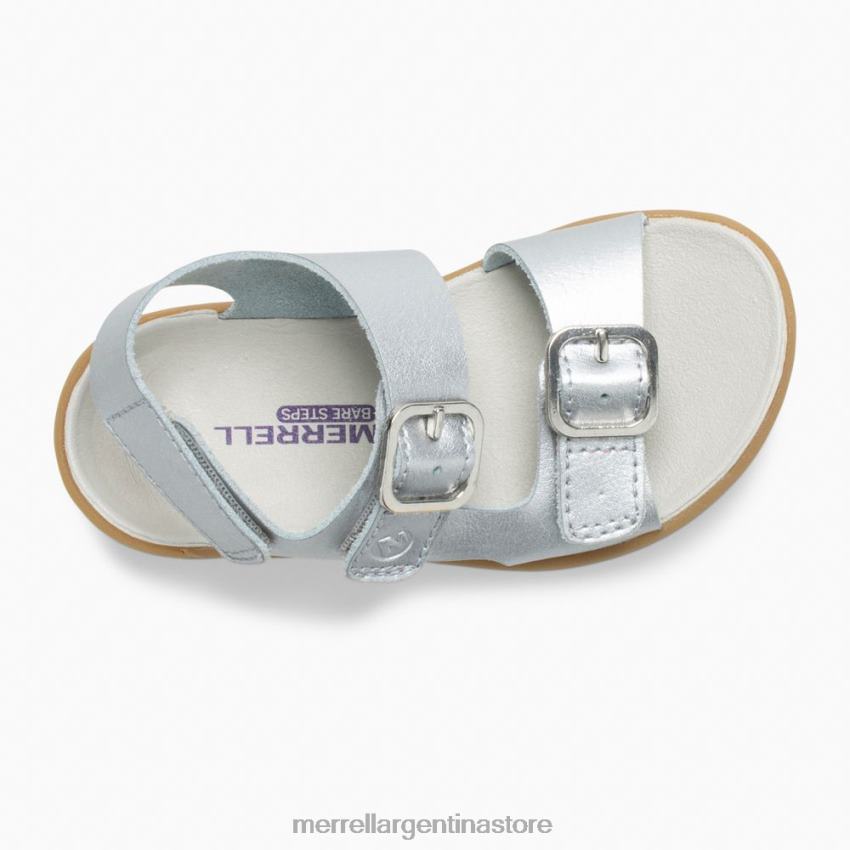 niños zapatos plata NL2ZZ1402 Merrell sandalia pasos desnudos (ml161231)