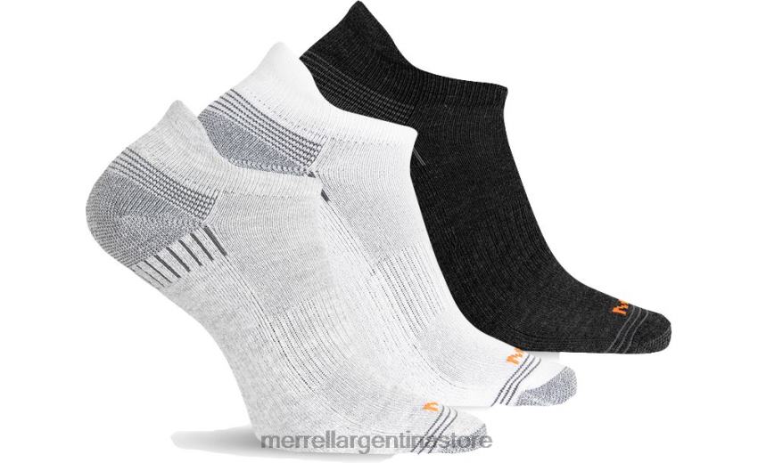 unisexo accesorios ayudante de brezo gris NL2ZZ360 Merrell Paquete de 3 calcetines reciclados con lengüeta de corte bajo (jsf25059-041)